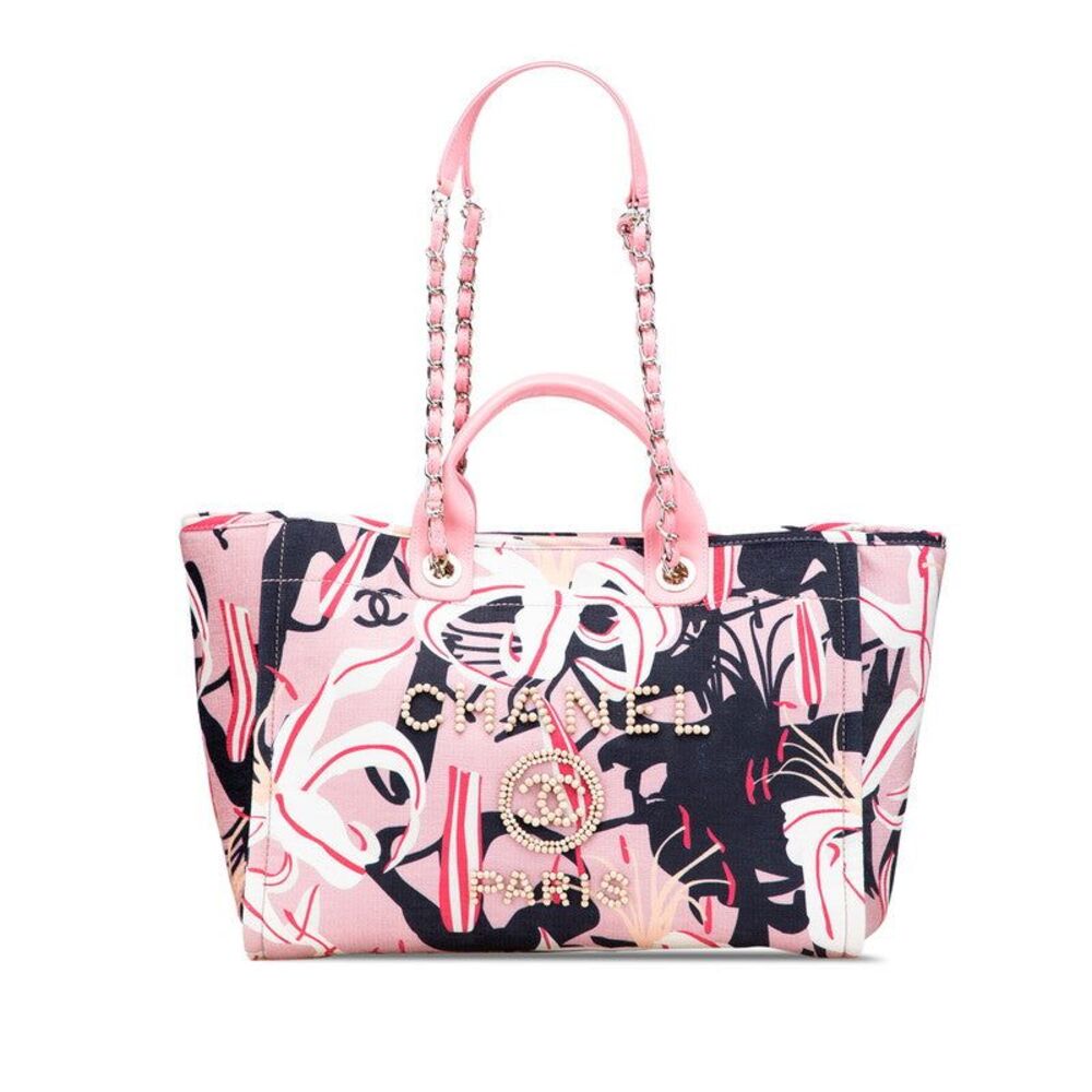 Chanel Deauville Velour Leather 2way bag